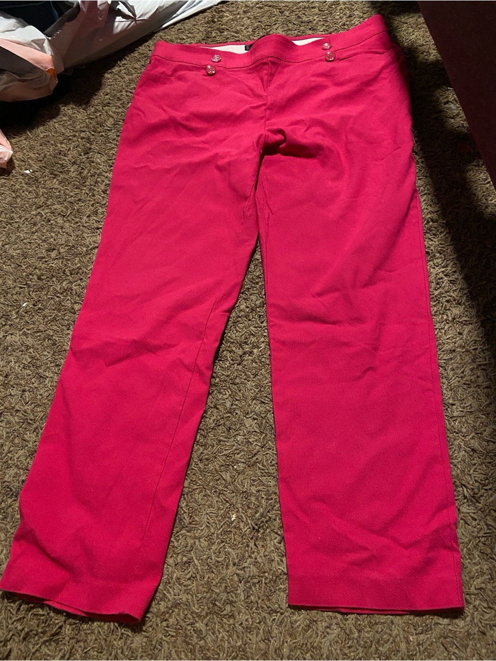 89th & Madison Bright Pink Straight-Leg Pants